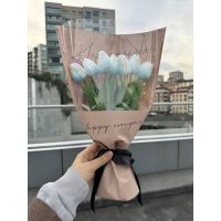 IŞIKLI LALE BUKETİ MAVİ